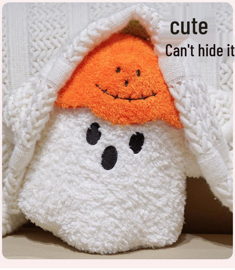 Halloween Plush Pumpkin & Ghost Cushion - Super Soft & Cute Decor