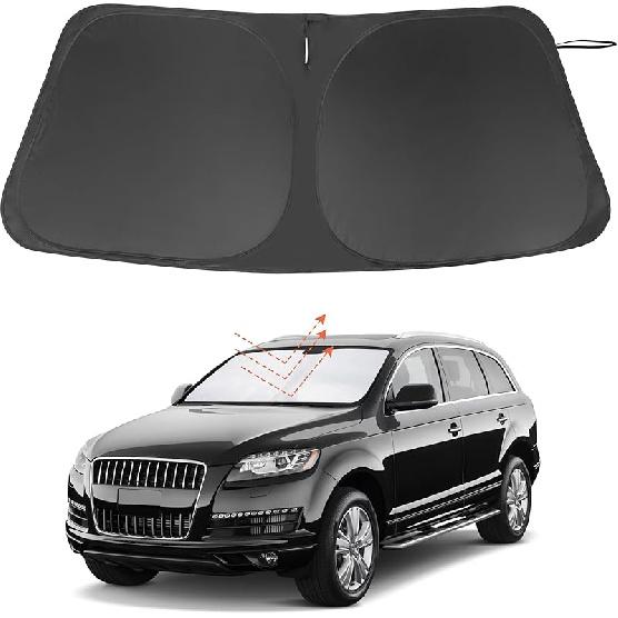 TINGLU Sun Shade For Tesla Model X Tesla X 2016-2024 2025 Accessories Windshield Sun Shade Window Shade UV Rays Protection Sun Visor Cover With
