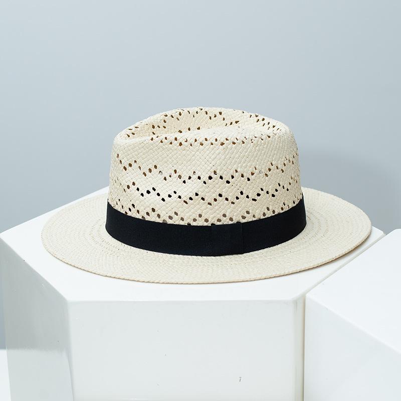 Openwork Design Men s and Women s Hats Panama Hats Sun Hats Beach Hats Sun Protection Hats Versatile Classic Sun Hats 56-58cm