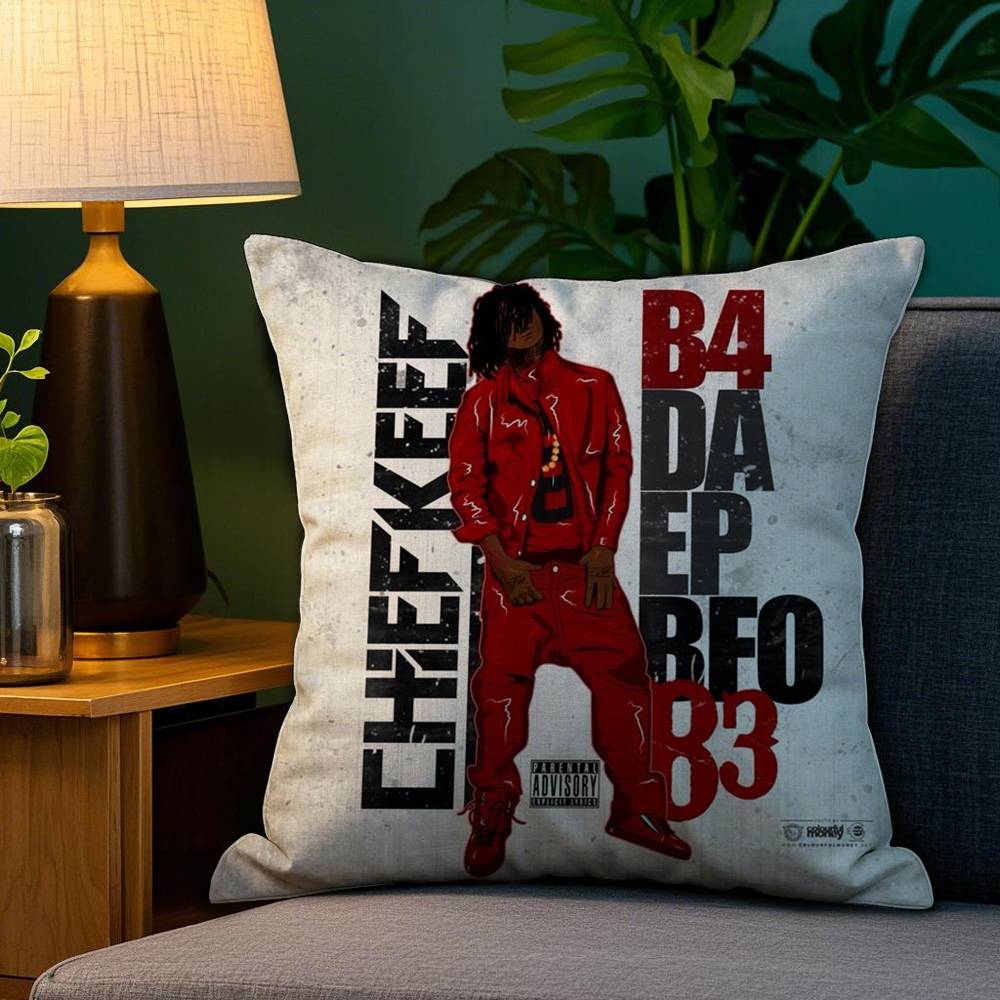 Rapper C-Chief K-Keef Pillow Case Sofa Living Room Bedroom Double-Sided Printing Square Cushion Nap Time Pillow Case