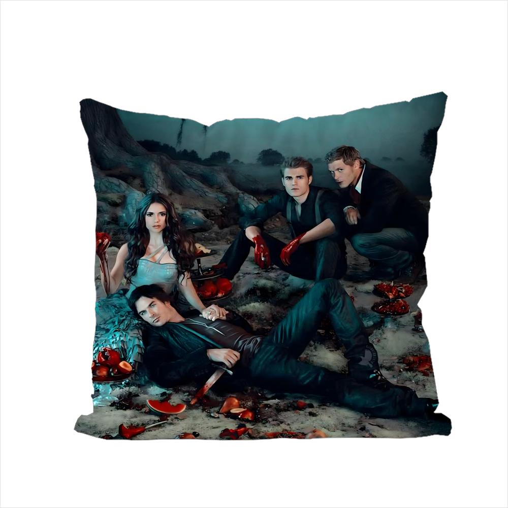 

The VVampire Diaries Pillow Case For Car Sofa Decorative Home Doublesided Print Plush Square Throw Pillow Cushion Cover 30x30cm