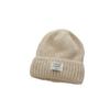 Korean Dopamine Simple Letter Wool Hat for Women Thickened Warm Knitted Hat Letter Labeling for Men and Women
