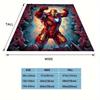 1pc Iron Man Printing Blanket - Soft, All-Season Throw for Living Room, Bedroom,Personalized Gift with Adorable Cartoon Design