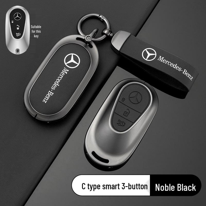 Originalt Mercedes-Benz nyckelfodral för E300L, C260L, A200L, GLA200, GLC/B - Unisex Bilfärgsskal