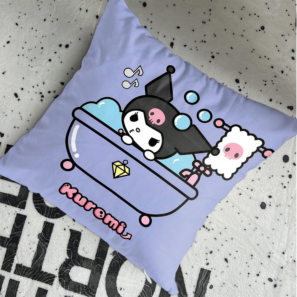 Kawaii KKuromi Pillowcase Cushion Cover x Ornamental Pillows Christmas Decoration  Personalized Gift Nordic Home