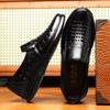 2024 New Hollow Breathable Luxury Men's Casual Business Leather Shoes High Quality Banquet Wedding Dress Leather Shoes