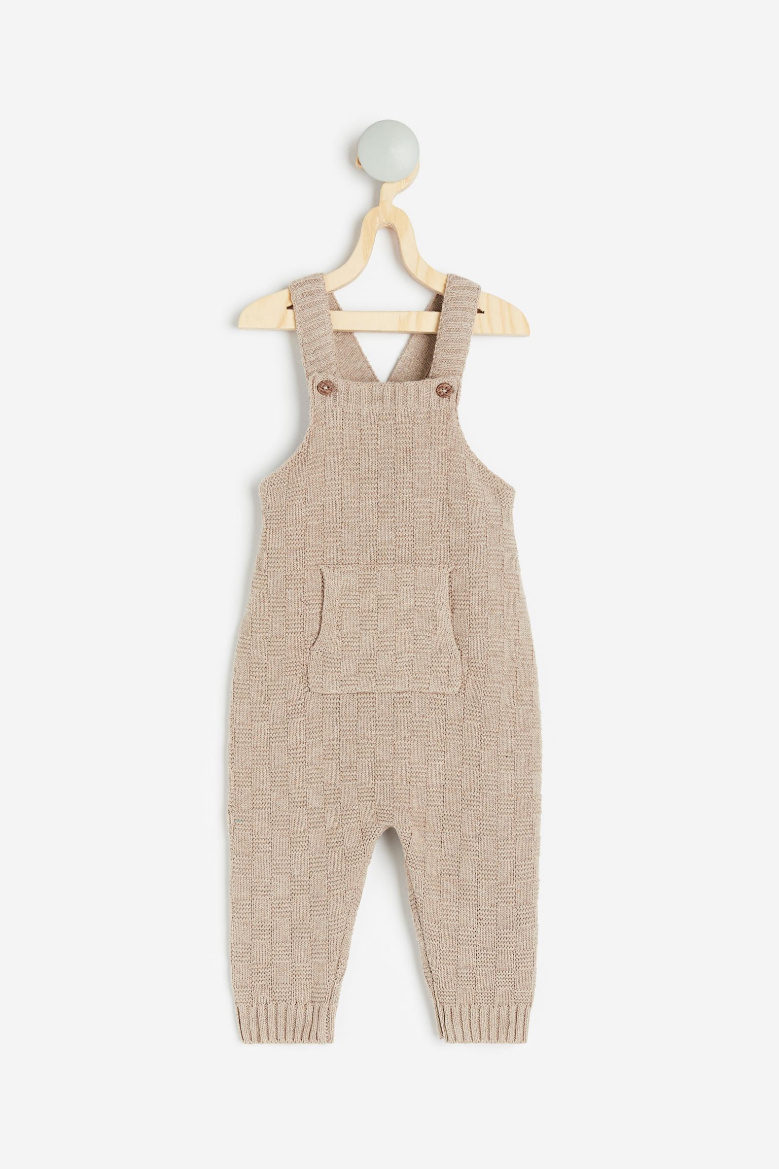 

Textured-knit cotton dungarees
