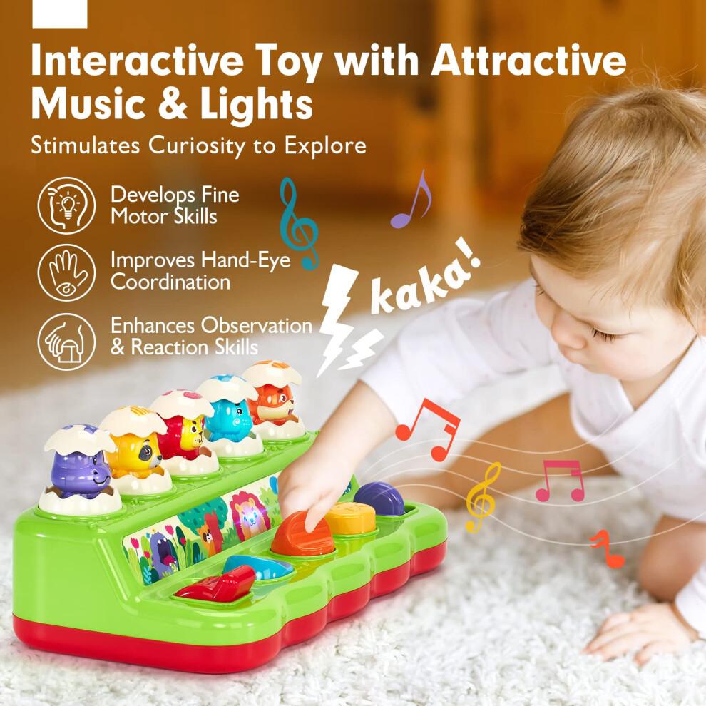 hahaland Pop up Toys for 1 Year Olds Girls Boys with Hammers, Montessori Toddlers Toys Baby Toys 12 Months Early Development & Activity Toys Birthday