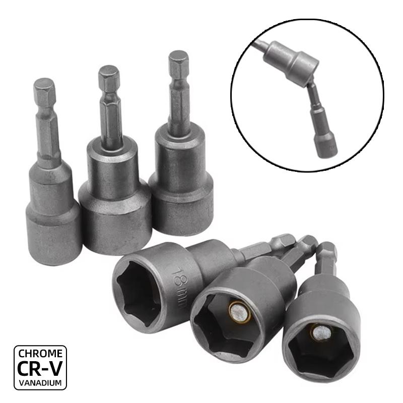 14pcs 6-19MM Hex Socket Sleeve Nozzles Strong Magnetic Nut Driver Set Drill Bit Adapter Wind Approved Sleeve Electric Pipi Tsui