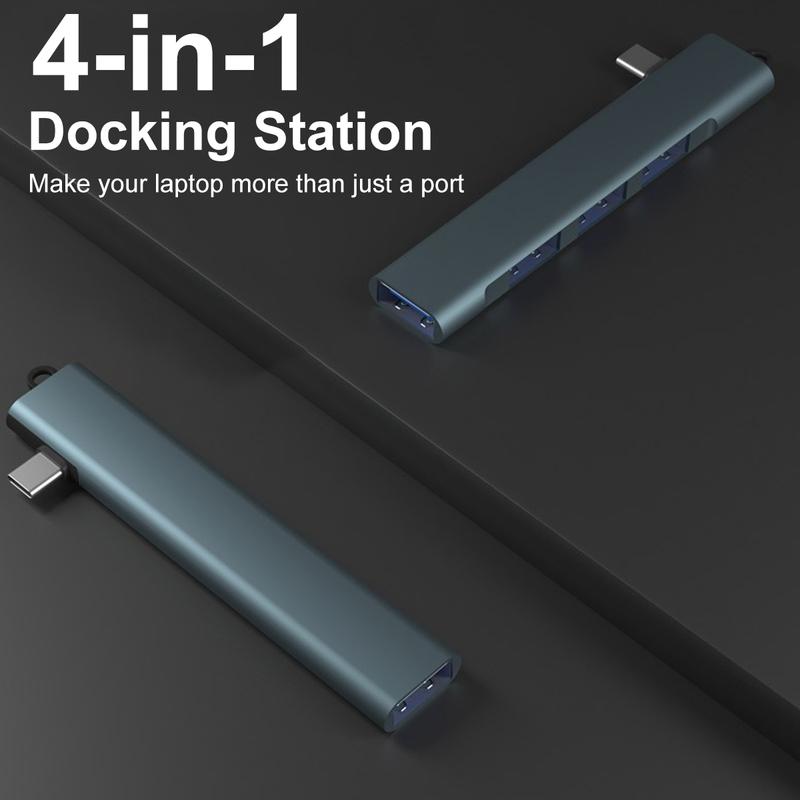 Fonken 4 In 1 USB3.0 HUB Expand Multiport Adapter with USB 3.0 /2.0 Data Ports for MacBook Pro/Air iPad Pro/Air and More