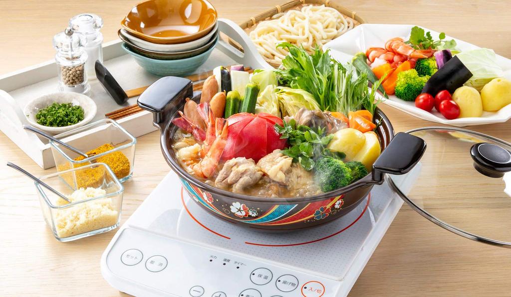 Takagi Metal Kagura Tabletop Induction (Hanraku) HA-KG24 Double-Handled Pot, Enamel, Compatible, 24cm, 2.7L