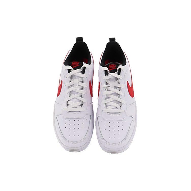 Nike Court Borough 2 Low White University Red GS BQ5448-110