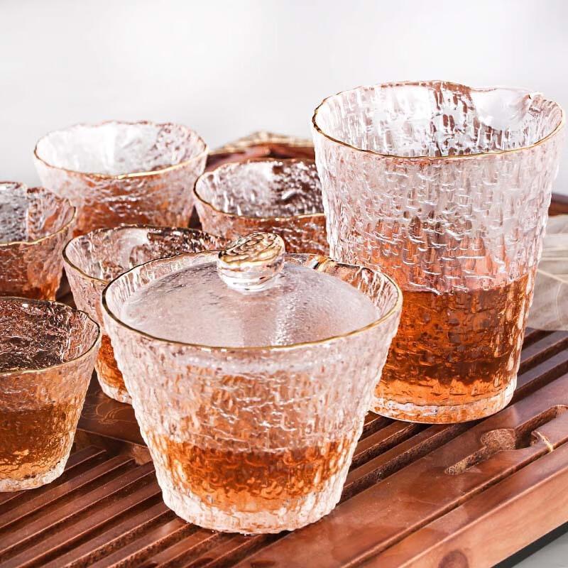 Tao Zhide Gold-Traced Glass Gongfu Tea Set