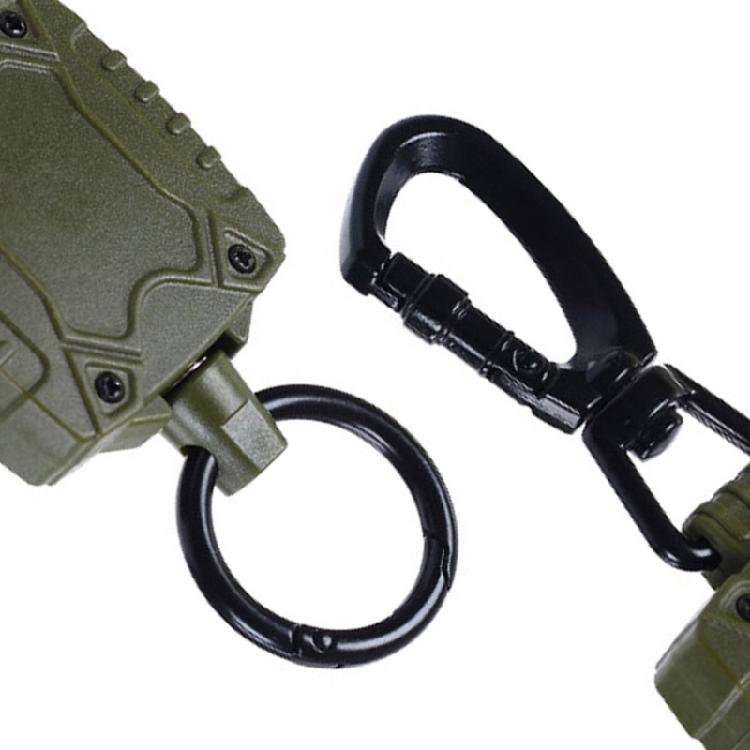 Retractable Key Chain Key Holder Reel with Carabiner 23'' Steel Retractable Cord