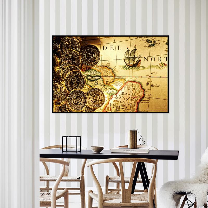Mappa decorativa vintage Immagine decorativa da appendere per soggiorno Forniture per studio Decorazione per la casa Decorazione da parete