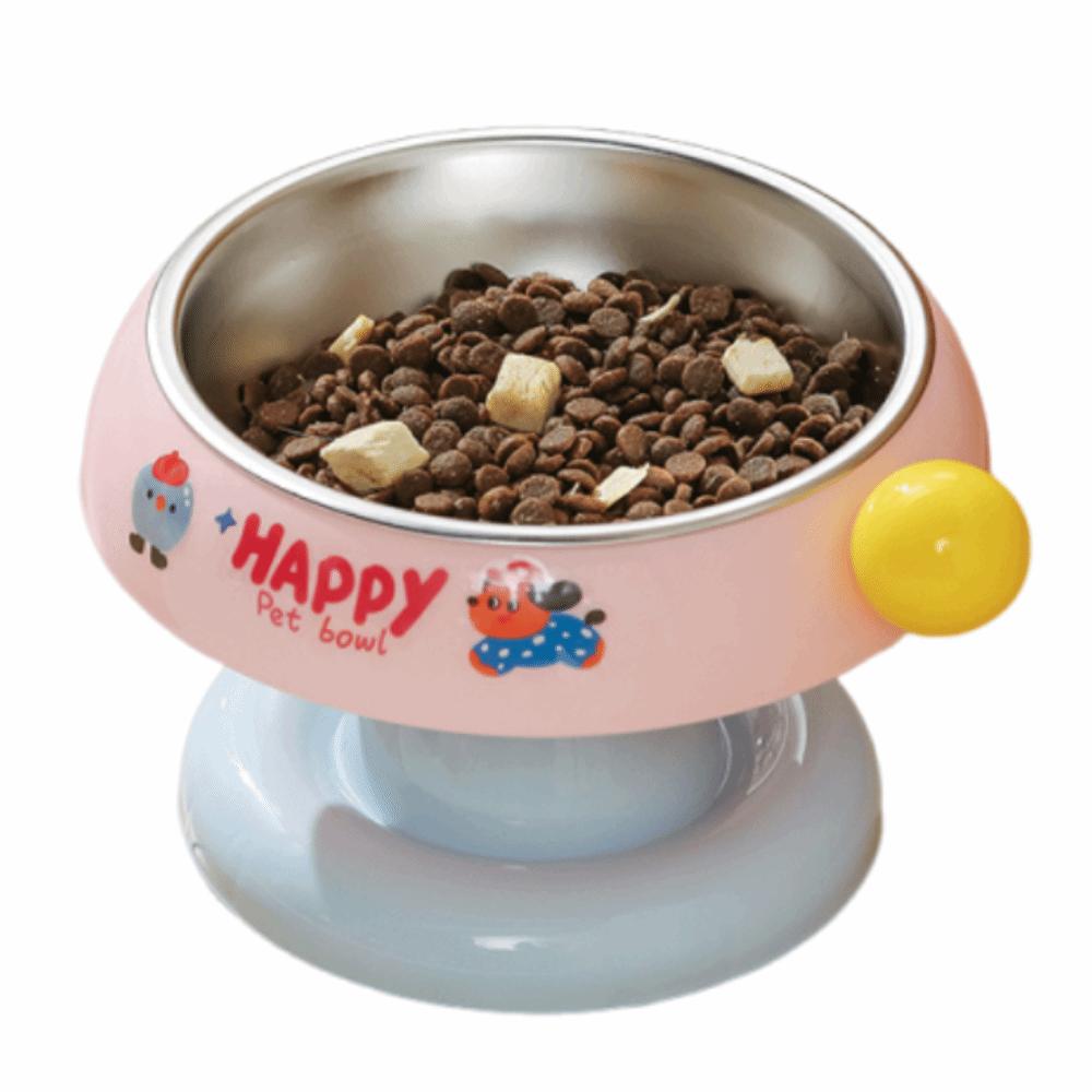 

Cartoon Cat Food Water Bowl Anti Slip Cat Bowl Elevated Pet Feeder Bowl Pet Supplies Pink Blue