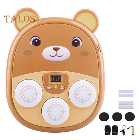 

Музыкальный боксерский тренажер для детей, подростков, взрослых, мультяшный настенный тренажер со светодиодной подсветкой, электронным фокусом, тренировочной мишенью, 3 игровых режима, музыка для бокса D