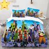 2026 Hot Sale Japanese Anime Dragon Ball Son Goku Bedding Set Quilt Cover Twin Full Bedroom Bed Decor for Teens Best Gifts