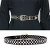 Vintage Glittered Belt Jeans Waistband Punk Style Studded Belt Waistband for Street Player Club Party Wear