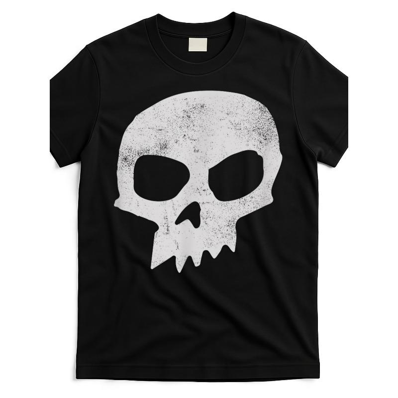 European Sizes Vintage Sid Skull Graphic T-Shirt - Black Crew Neck Tee with Distressed White Skull Design - Men s Summer Cott... S разноцветный