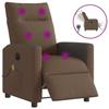 VidaXL Electric Massage Recliner Armchair Brown Fabric 3324048