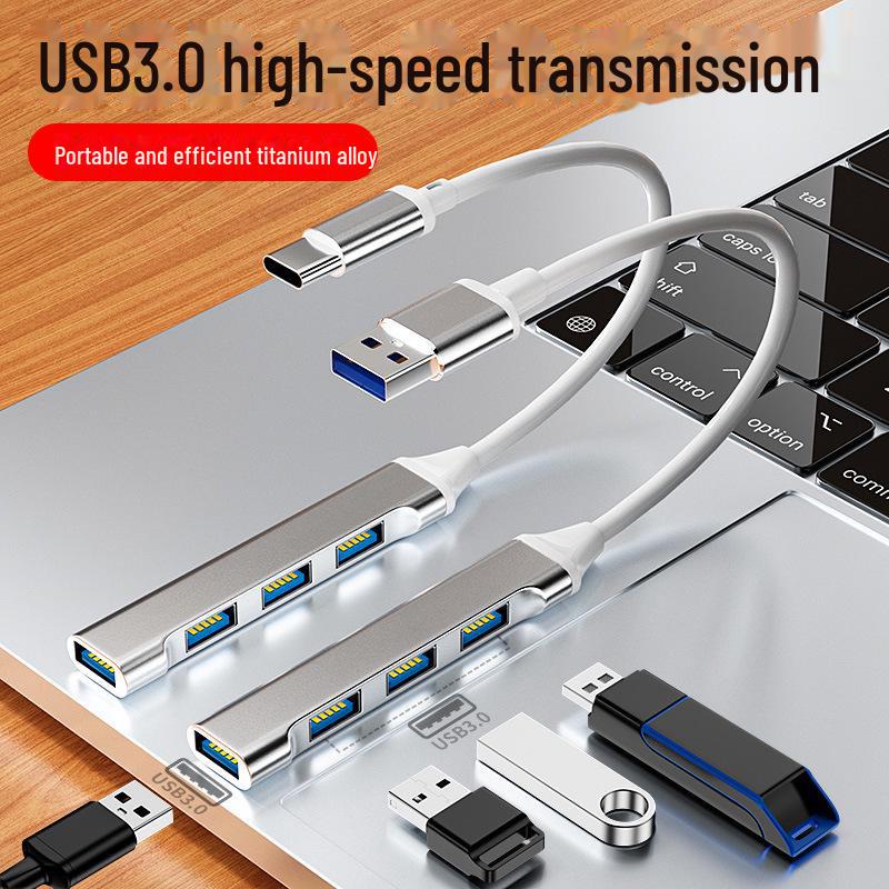 

Четырех-в-одном USB-концентратор Type-C для ноутбука и автомобиля — совместим с устройствами Huawei Type-C interface серебряный