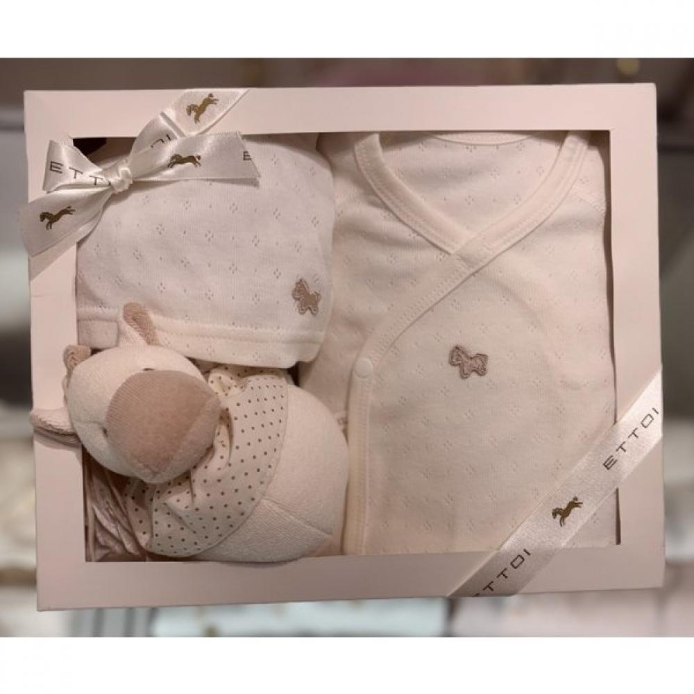 

Ettoi Momobaina Gown X Beanie X Rattle Set 07s117101s7 Ivory/3M(3M)