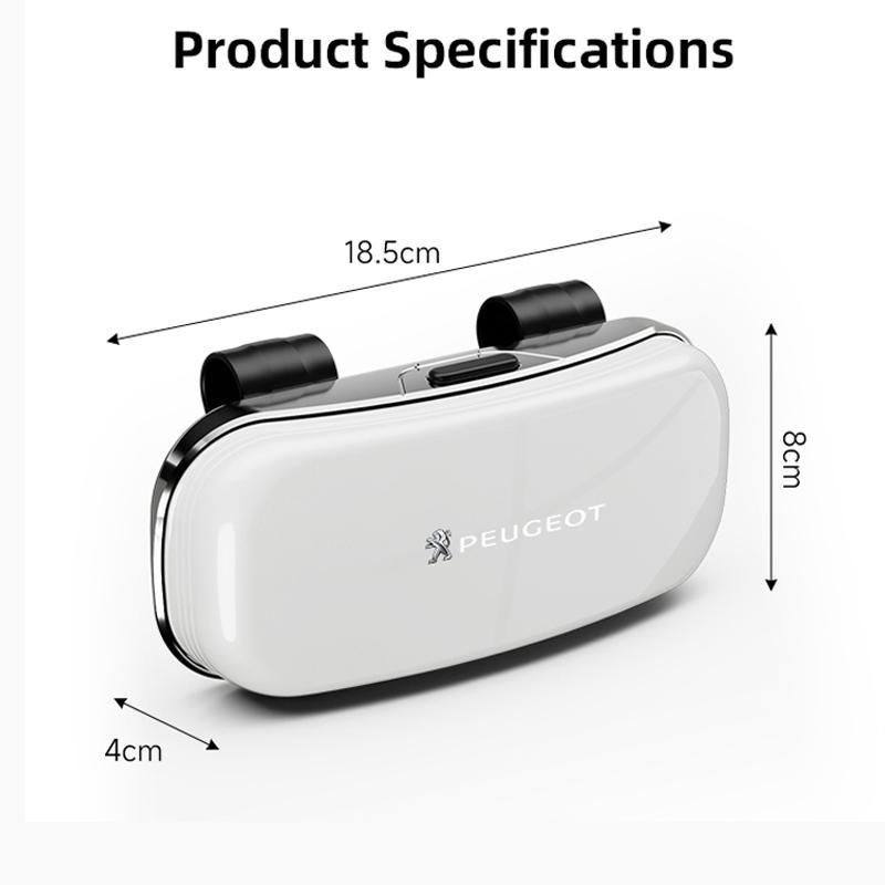 Car Visor Glasses Box Card Ticket Sunglasses Holder For Peugeot 2008 208 308 508 4008 408 3008 307 207 107 607 106 406 407 206