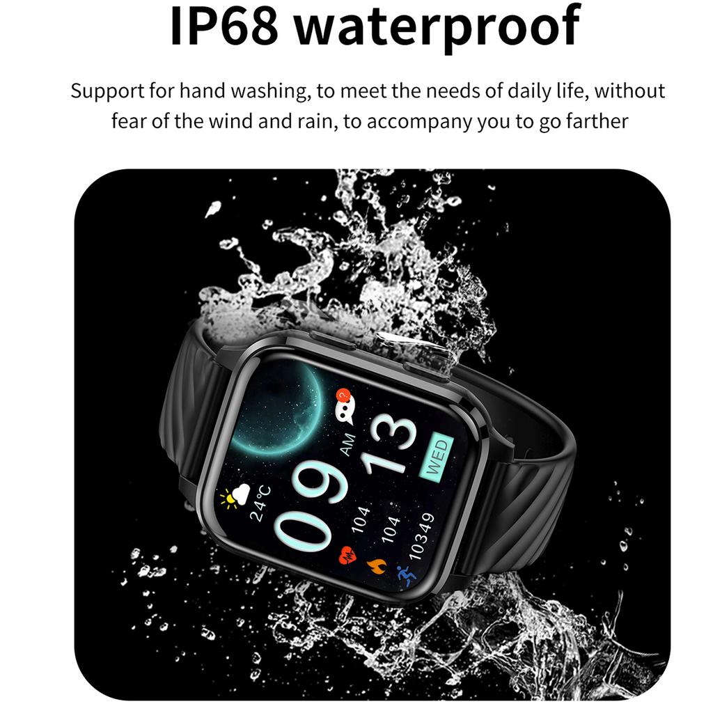 FW12 1.85 Inch Smart Watch Heart Rate Blood Oxygen Monitor Bluetooth-Compatible Call Health Tracker