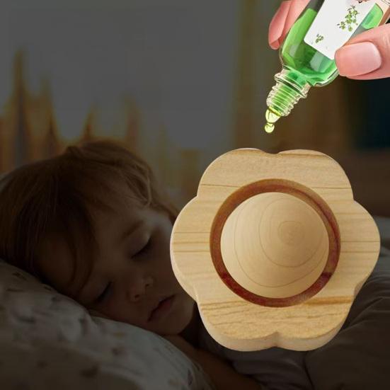 Wooden Essential Oil Diffuser Round Ball Aromatherapy Diffuser Small Passive Diffuser for Office Home Car Sauna Room SPA Center Yoga