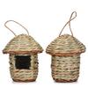 Hummingbird House with Lanyard Grass Hand Woven Resting Place Outdoor Hanging Natural Birdhouse Bird Hut Outside