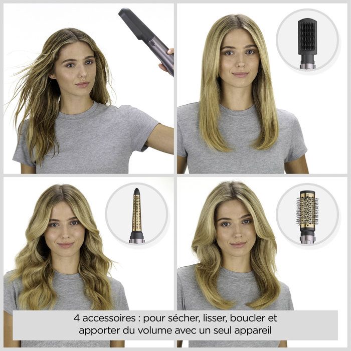 Brosse soufflante - BaByliss - AS82E Shape &amp; Smooth - Pour une mise en forme et du volume