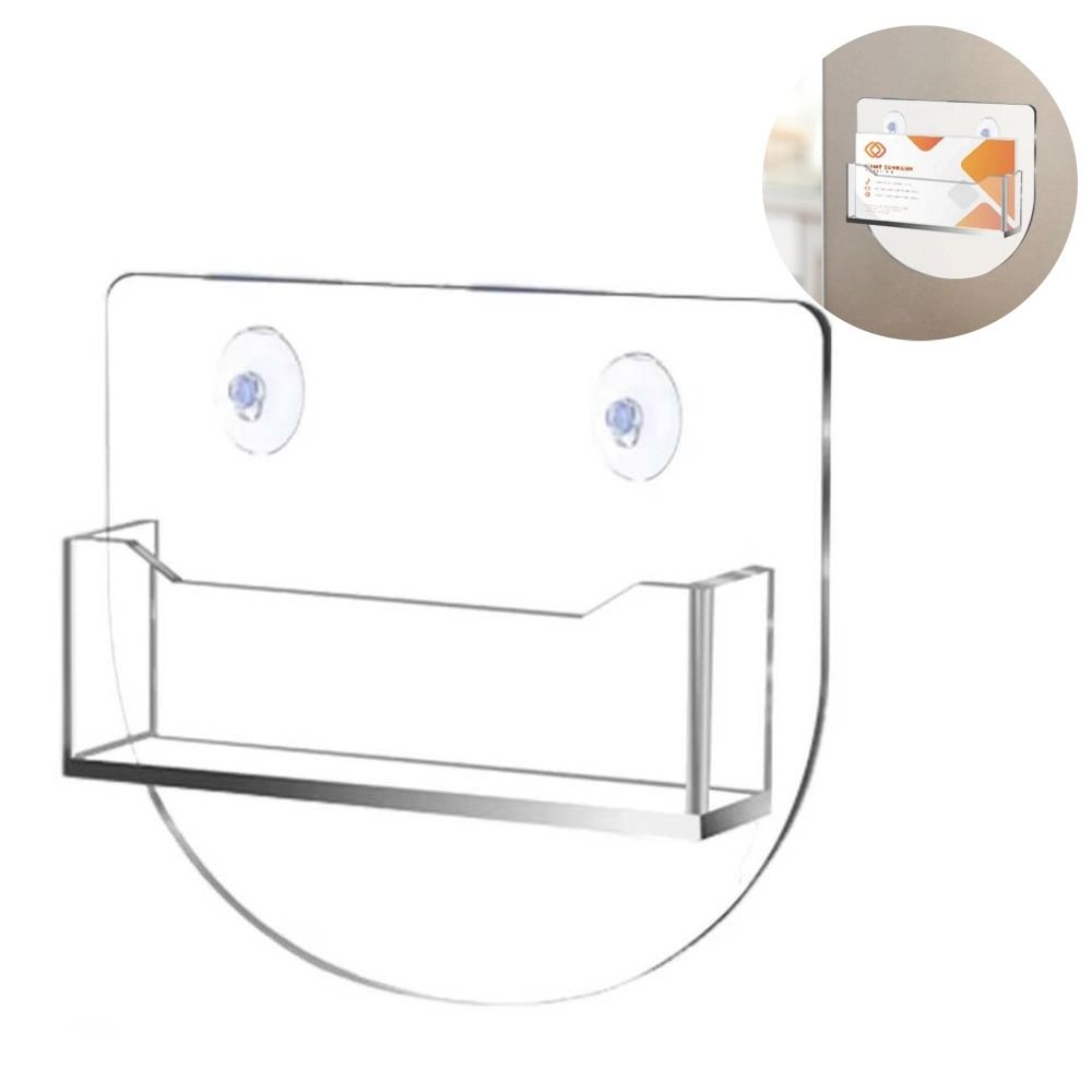 Suction Cups Business Card Holder Window Mount Business Card Box  Office Exhibition