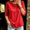 Damen-Farbkragen-T-Shirt-Top für den lässigen Alltagsgebrauch