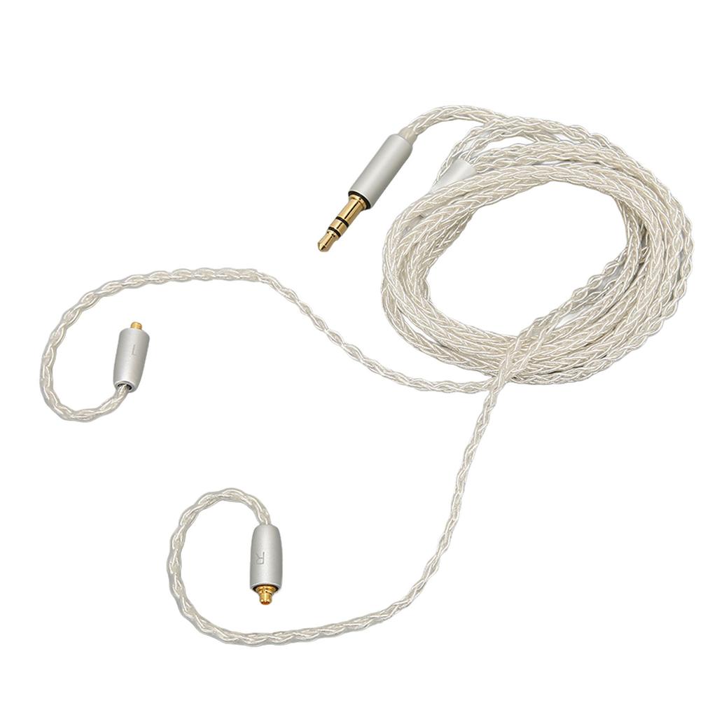 Silver Plated Copper Headphone Cable Replacement 8 Stranded Braiding Headphone Sound Cable for