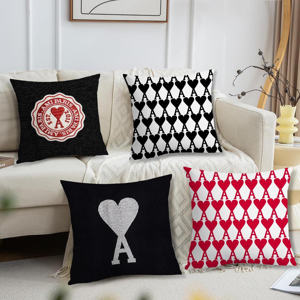 Luxury Brand A-Ami Logo Love cushion cover Pillow Sofa Printing Decoration Room Home Office Coffee Shop Car Nordic Simplicity