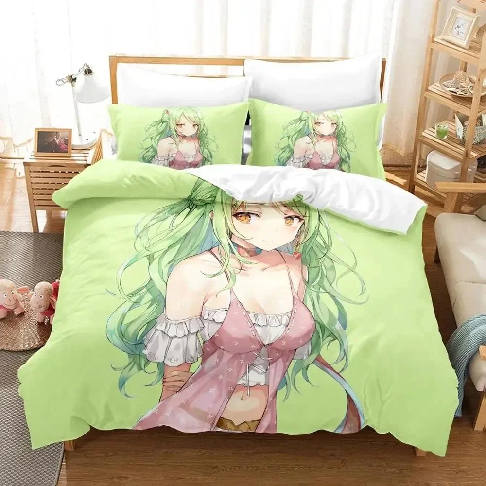 Girls Anime Shy Bedding Set Duvet Cover Bed Set Quilt Cover Pillowcase Comforter King Queen Size Boys Adult Bedding Set