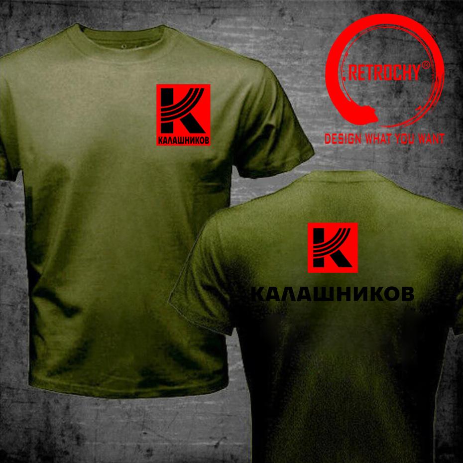 Russia Kalashnikov Military Printing TShirt ONeck Tee Shirt Cotton Tshirt Russian Army Unisex T Shirt Stylish Fashion Clothing