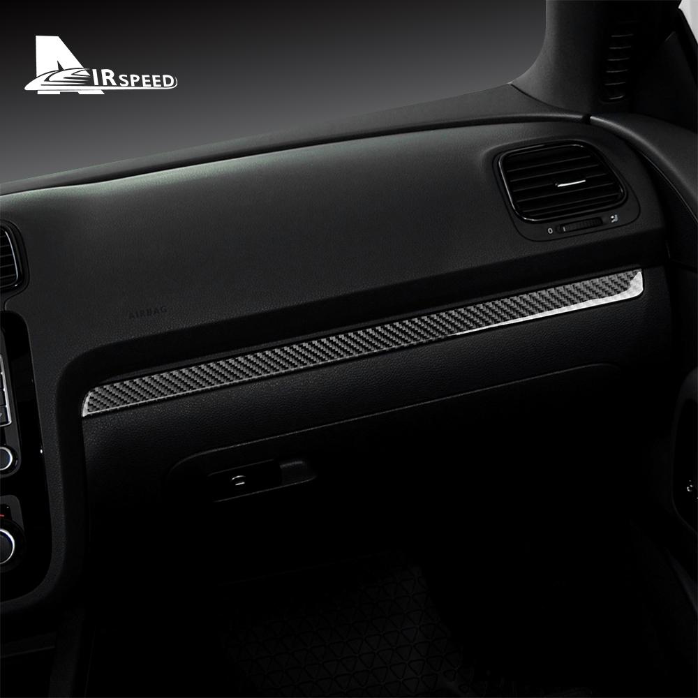 Echter Weicher Carbonfaser-Zieraufkleber für Volkswagen Scirocco 2009 2010 2011 2012 2013 2014 LHD RHD Auto Mittelkonsole Beifahrer Handschuhfach