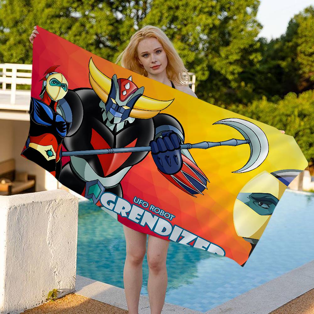 UFO ROBO GRENDIZER GOLDORAK Anime Bath Towel Microfiber Soft Water Absorbing Breathable For Girl Kids Decorative Cartoon