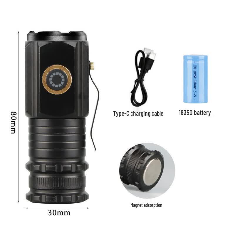 Portable Triple-Eye Outdoor LED Flashlight