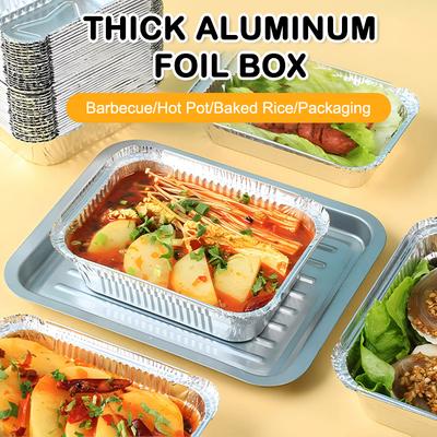 Aluminum Foil Grill Drip Pans With Lids 470ml For BBQ Grills Roasting 10/20/30/50 Pcs Kitchen Utensils Grease Catcher Pans
