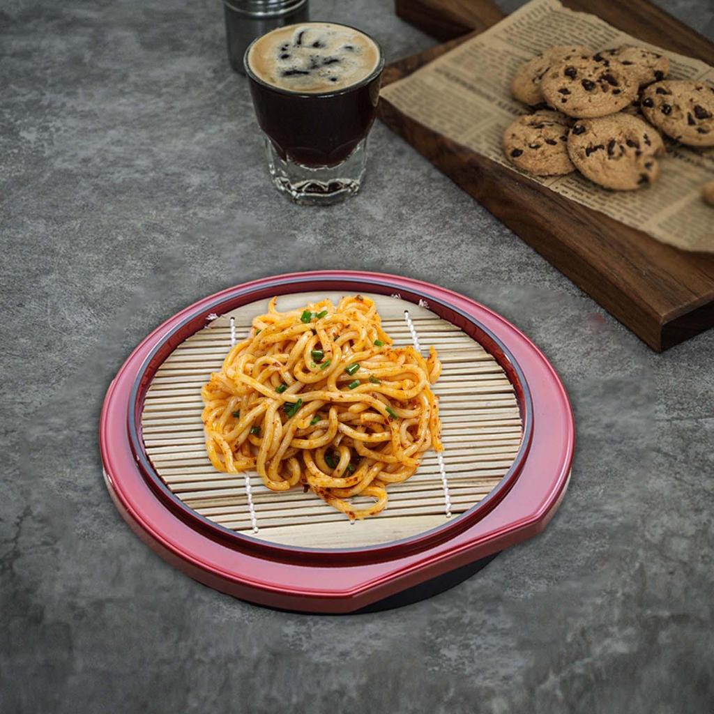 Soba Nudelplatte Vielseitige Sashimi-Platte Lebensmittelplatte mit Abtropfmatte Sushi-Platte für Zuhause, Restaurant, Versammlungen, Partys