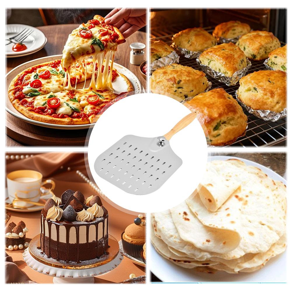 Pizza Peel Perforated Peel Foldable Pizza Turner Transfer Tool For Oven Grill Baking Pizza Stone Bread Pastry Kitchen Accessory