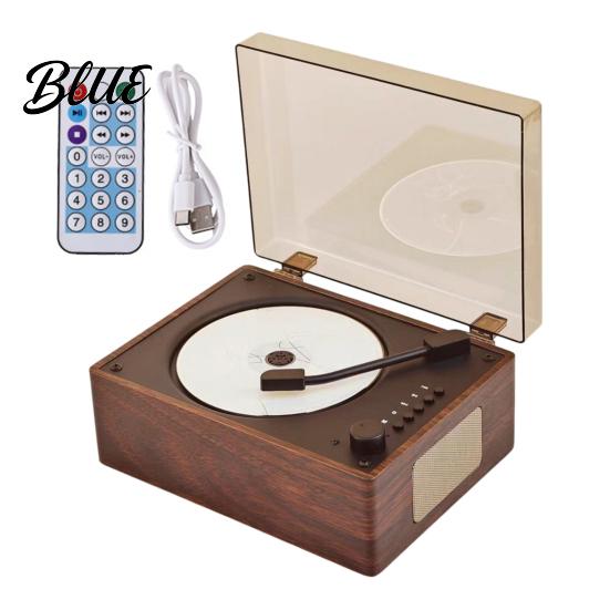 Home Audio Player with Remote Retro Portable Music Speaker Bluetooth-compatible Desktop Device Control for Home Support USB/Type-C Stable Connection