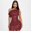 2026 New European American One-Shoulder Bodycon Dress: Trendy Sexy Nightclub Mini Skirt for Women