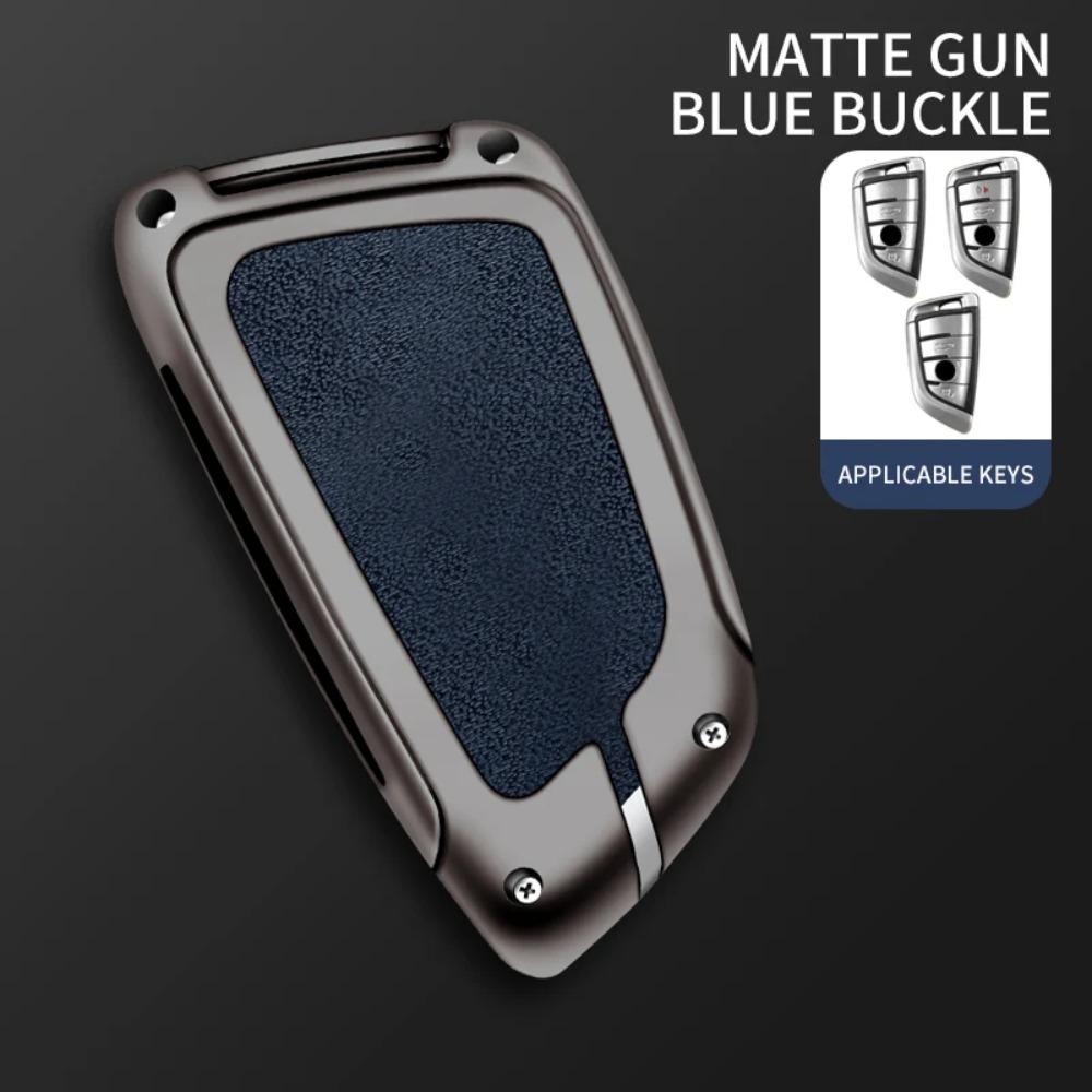 BMW Car Metal Key Case Cover Shell for BMW X1 X3 X5 X6 X7 1 3 5 6 7 Series G20 G30 G11 F15 F16 G01 G02 F48 Key Chain Fob