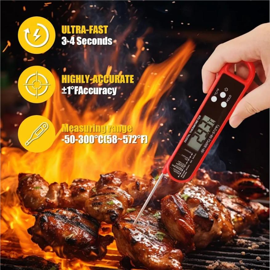 Waterproof  Meat Thermometer Digital for Cooking Food,nstant Read Food Thermometer for Cooking and Grill BBQ Accessories