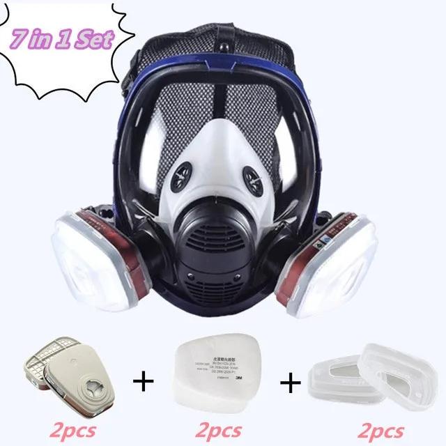 Mask with Carbon Filter for Safety Protection, Full Face Respirator, Working Chemical, 6800 Industrial Spra