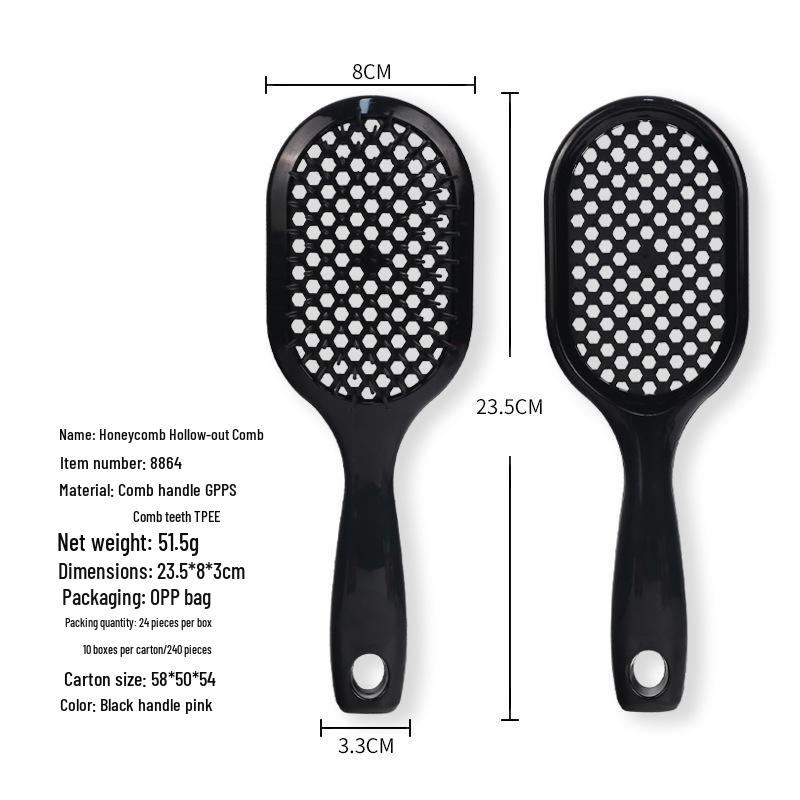 Hollow Comb: Fluffy Anti-Tangle Hairdresser & Scalp Massager